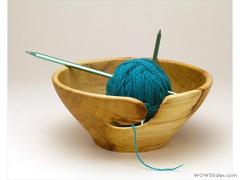 Wood Yarn Bowl